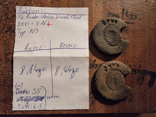 Provinzielle antike Gussform für römisches Falschgeld.