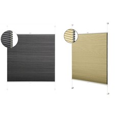 Wabenplissee Verdunklung Thermo Doppelplissee Klemmfix Plisseerollo HPB gr/be