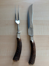Tranchierbesteck von Hirschkrone, wunderschöne Griffe fast neu Solingen rostfrei
