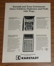 Seltene Werbung TEXAS INSTRUMENTS LITTLE PROFESSOR TI-30 Taschenrechner 1977