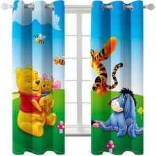 Schlafzimmer Vorhänge Ösen Winnie Pooh Verdunklung Vorhang Blickdicht UV-Schutz