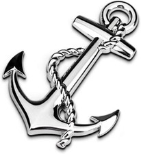 Schiff Anker Auto Emblem Chrom