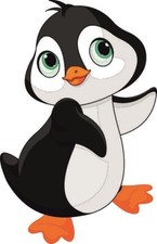 Aufkleber Tanzender Pinguin