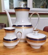 Vintage Winterling Marktleuthen Bavaria China Kaffeekanne, Zuckerdose & Milchkännchen 