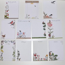 Notizblock A6 - 11 Motive - Natur, Garten, Glück, Meer, Einkaufsliste Merkzettel