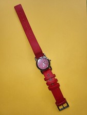 D&G Dolce & Gabbana Damenuhr, rotes Lederarmband