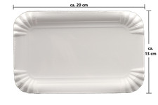 Pappteller 20 x 13 cm