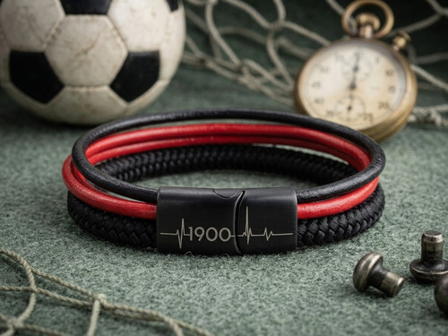 Armband schwarz und rot - und, aus