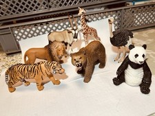Schleich Konvolut Sammlung 7 Tiere Giraffe Löwe Bär Tiger Koala Strauß Antilope