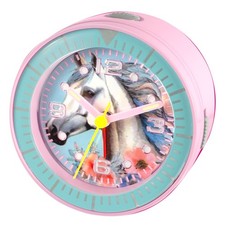Kinder Wecker Rosa Pferd-Motiv