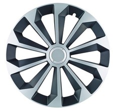 4 x Radkappen FAME 15" Zoll Silver & Black Radzierblenden VW,CITROEN, OPEL,KIA