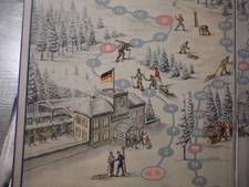 Spielbrett DDR-Würfelspiel DDR-Spiel Wintersport -DDR Spielzeug-Würfelspiel 1952