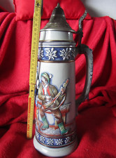 sehr schöner 2L Bierkrug Original King (Handmalerei)