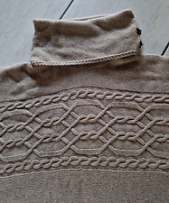 MASSIMO DUTTI  Rollkragen-Pullover  Gr S beige  Wolle / Yak  Kastenform Oversize