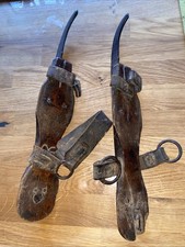 Antike Deco Schlittschuhe mit Kufen