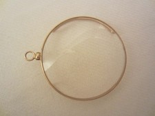 FMG MONOKEL EINGLAS BRILLE KNEIFER RUND GOLD ÖSE  ø 44mm STEMPEL PUNZE ANTIK ALT