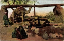 Ak Ägypten, Kamel, Frau mit
