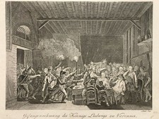 Kupferstich Französische Revolution 1791 Gefangennahme Ludwig XVI Laminit 19. Jh