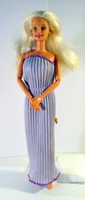 Barbie Puppe Blonde Haare langes Kleid Ellenbogengelenke 29 cm Mattel 1998/ 1993