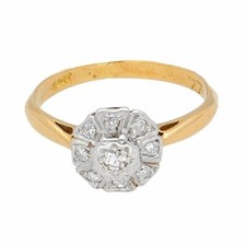 Art Deco Stil 18 Karat