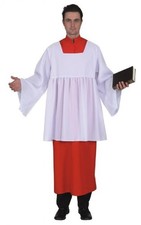Messdiener Bischof Kardinal Gewand Mönch Kostüm Pater Pfarrer Priester Kutte Hut