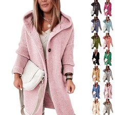 Damen Lange Strickjacke Winter