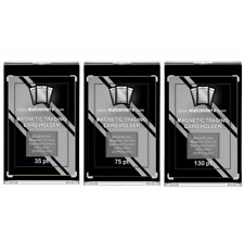 35pt 75pt 130pt Black Magnetic Card Holder Sammelkarten Mag One Touch UV Schutz