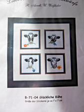 LKE Liebevolle Kreuzstichentwürfe  Stickpackung Glückliche Kühe, point de croix