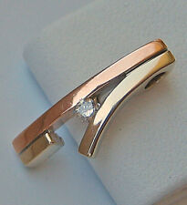 Brillant Diamant Designer Anhänger in aus 585 14kt Rose Gold mit Solitär ♦️6820