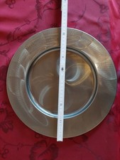 Dekoteller Metall silbergrau