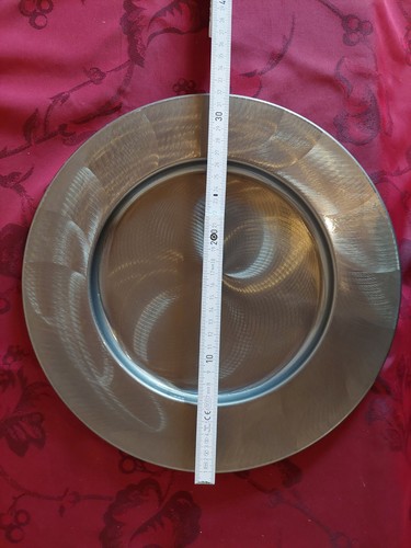 Dekoteller metall silbergrau - dekoteller,