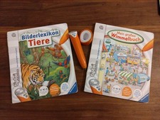 Tiptoi Stift Und 2 Bücher - Bilderlexikon Tiere und Mein Großes Wimmelbuch