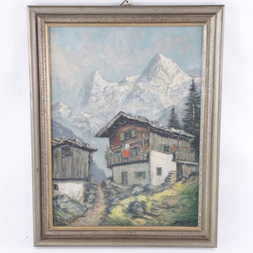 ölgemälde berghütte - Ölgemälde, in