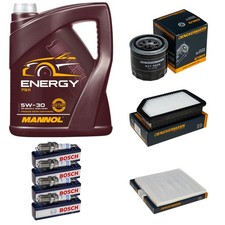 Inspektionspaket 5L MANNOL Energy 5W-30 Zündkerzen für KIA Rio III 1.4 CVVT