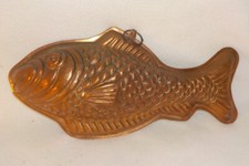 ++ alte Backform aus Kupfer - Fisch - Pastetenform / Geleeform ++Mbr