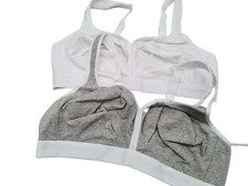 Petite Fleur BH T-Shirt-Bh 2er Set grau weiß ohne Bügel (144) NEU