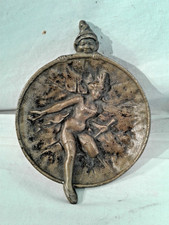 Jugendstil/Art Deco,Bronze Schälchen massiv,Erotik Motiv v.+h.+Voyeur,L14,5cm