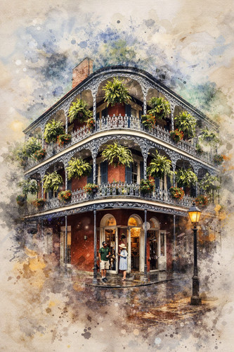 New orleans street corner - street,