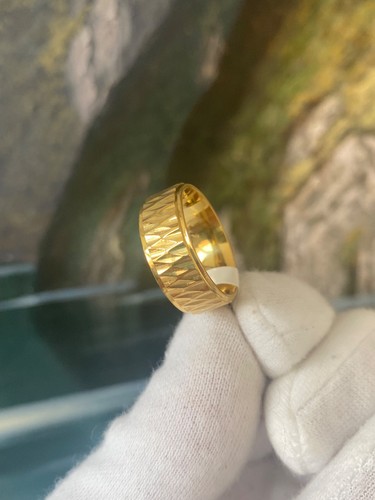 Edelstahl ring gold - edelstahl, in