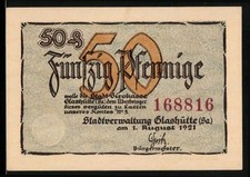 Notgeld Glashütte /Sa. 1921