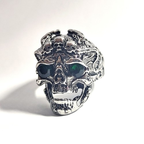 Retro schädel ring silber - retro,
