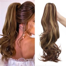 Clip in Klammer Pferdeschwanz Zopf Haarverlängerung Ponytail Haarteil Extensions
