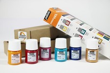 Pebeo Porzellan 150 Einführungsset 6x20ml Hochglanzfarbe Maltassen Platten