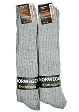 Norweger Kniestrümpfe grau mit Frotteesohle Herren 72% Wolle 3 oder 6 Paar