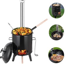 Übergröße Gulaschkanone | Gulaschkessel | Eintopfofen 21 L emailliert mit Deckel