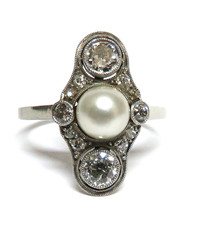 Original Jugendstil Weißgold