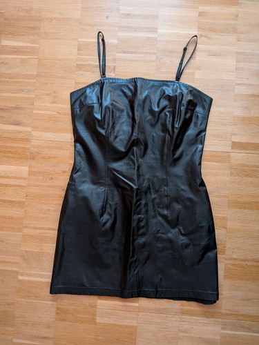 Damen kunstleder kleid - damen,