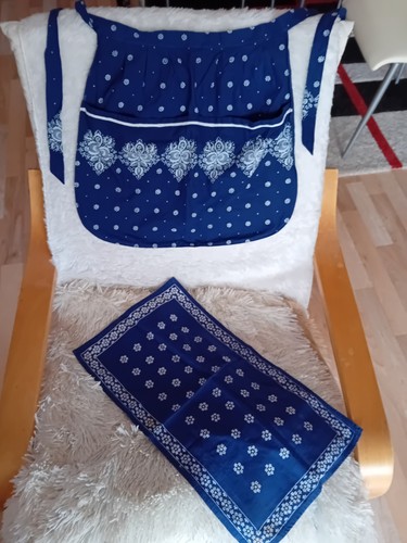 Blaudruck schürze deckchen - blaudruck,
