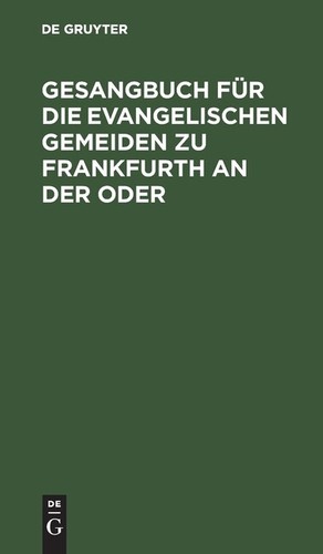 Gesangbuch die - f?r,