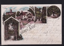 AK294) Ansichtskarte Litho Gruss von der Hohen Sonne , 5 Ansichten ,u.a. Gasthof